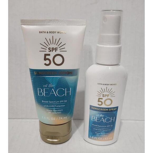 Bath & Body Works Other - Bath & Body Works At The Beach SPF 50 Sunscreen Lotion 2.5oz & Spray 1.8oz Set